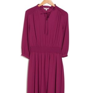 Nanette Lepore Solid Fit & Flare Midi Dress